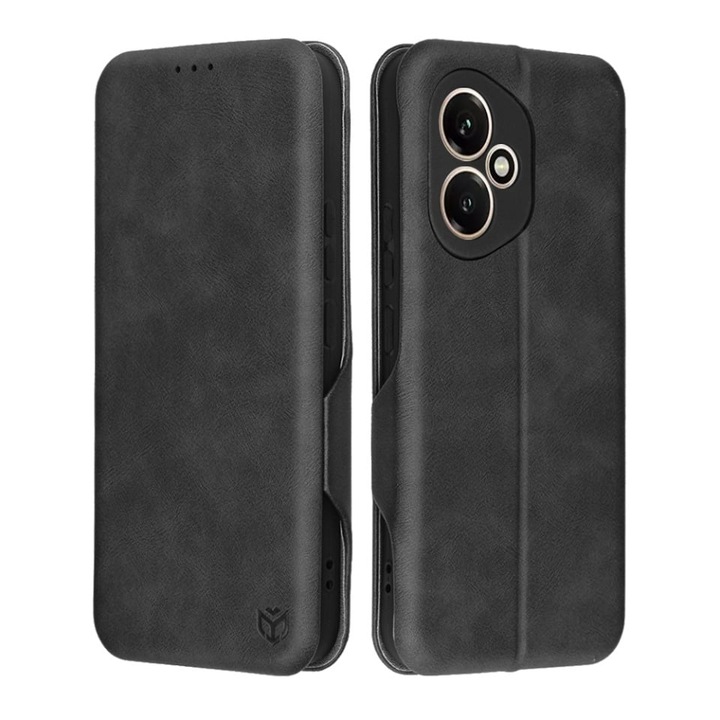 Husa pentru Honor 400, SKYDDAR INNOVATION, Safe Wallet tip carte din Piele Ecologica, Suport Carduri, Inchidere Magnetica, set cu sticker, Negru