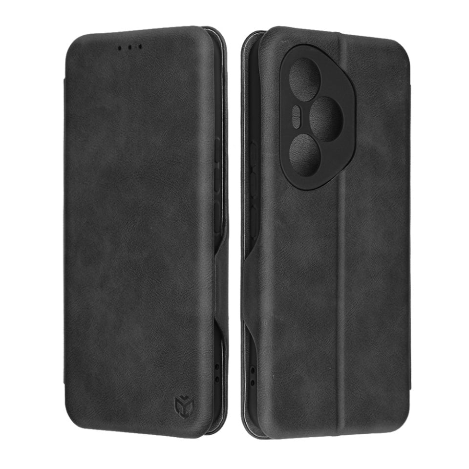 Husa pentru Honor 400 Pro, SKYDDAR INNOVATION, Safe Wallet tip carte din Piele Ecologica, Suport Carduri, Inchidere Magnetica, set cu sticker, Negru