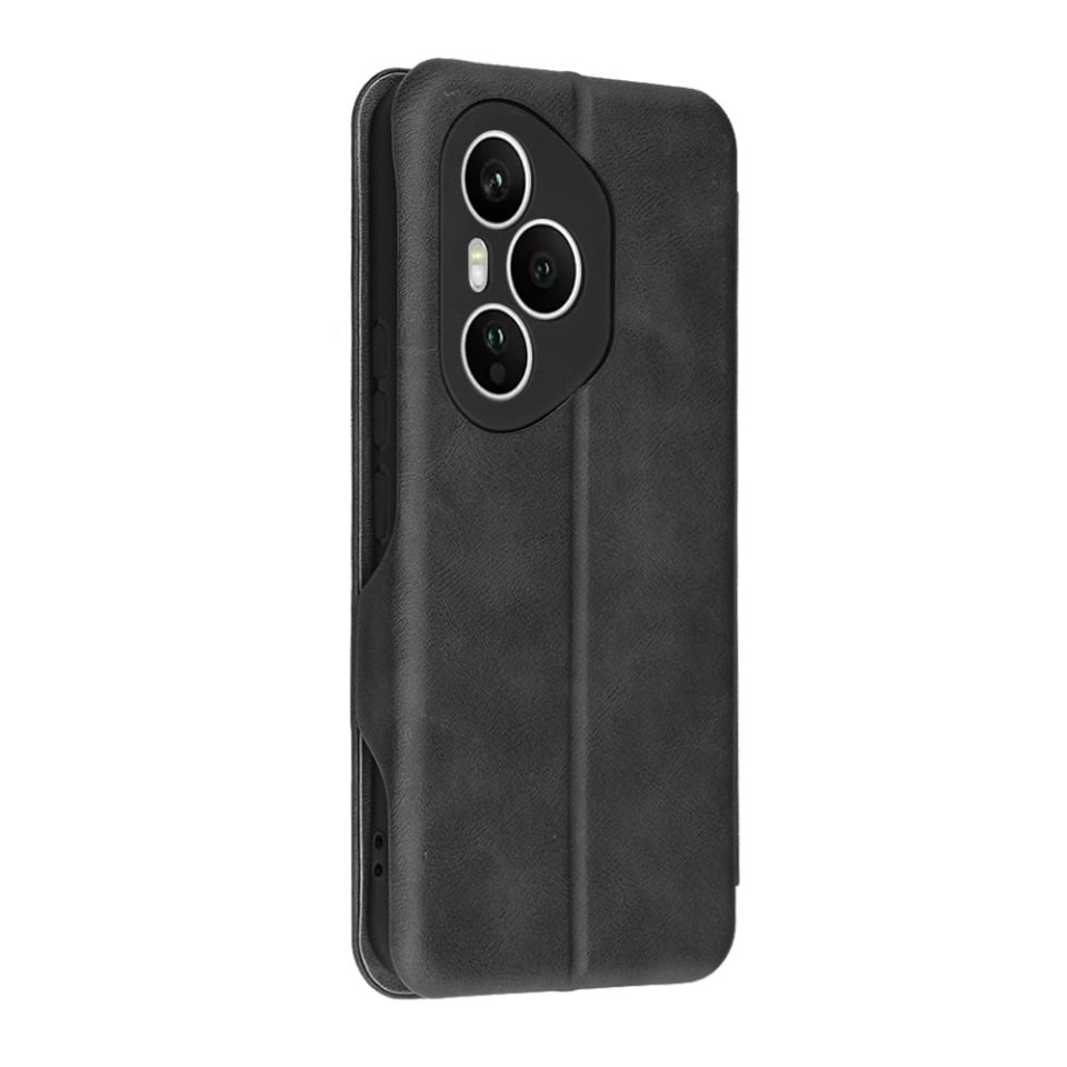 Husa pentru Honor 400 Pro, SKYDDAR INNOVATION, Safe Wallet tip carte din Piele Ecologica, Suport Carduri, Inchidere Magnetica, set cu sticker, Negru