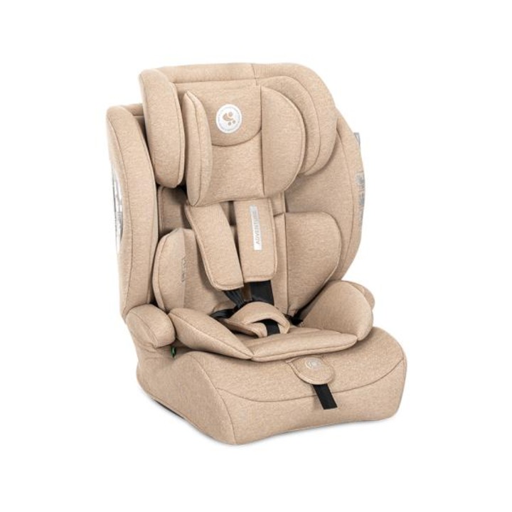 Scaun auto pentru copii, Lorelli, Adventure, i-Size, 15 Luni-12 Ani, 76-150 cm, tetiera reglabila prin mecanism, Beige