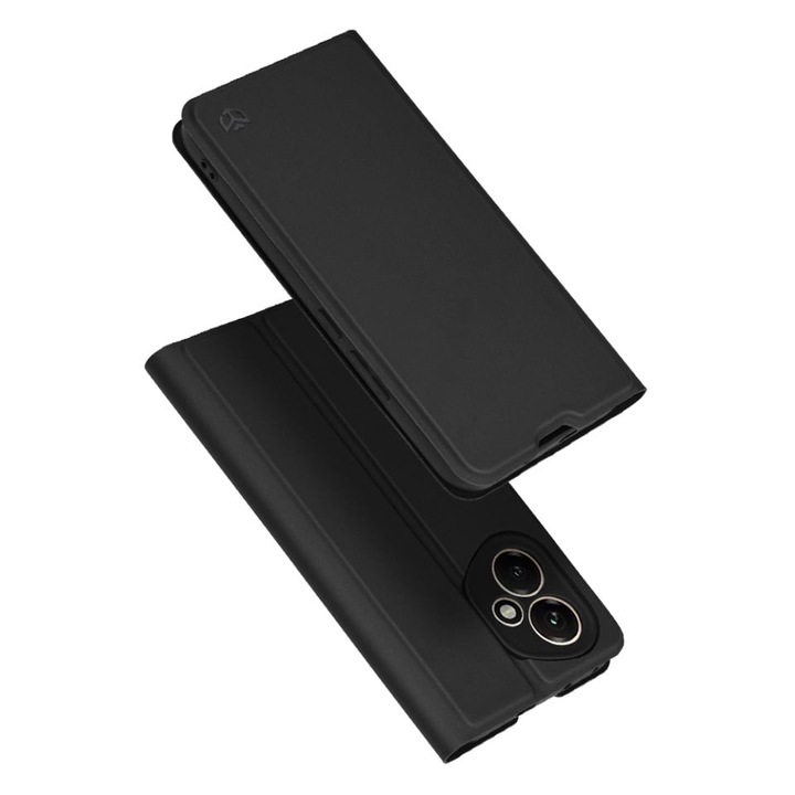 Husa pentru Honor 400, SKYDDAR INNOVATION, Magskin Book, tip Carte cu Portofel Interior, set cu sticker, Negru