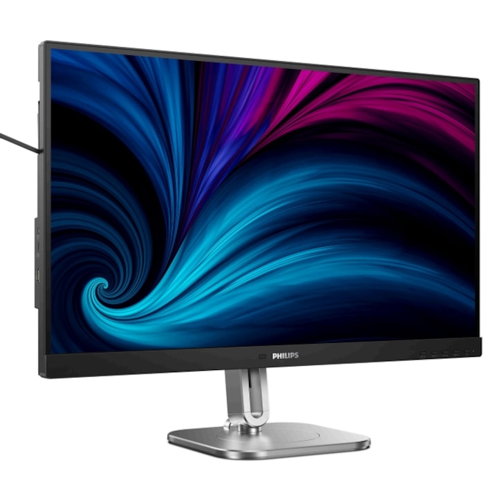 Philips 27"-es 27B2N4500/00 IPS LED monitor, QHD 2560 x 1440, HDMI, DisplayPort, hangszórók, Pivot, 120 Hz, 4 ms fekete/ezüst