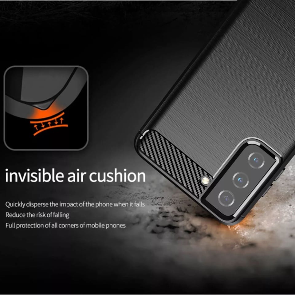 Husă pentru Samsung Galaxy S20 FE, SKYDDAR INNOVATION, silicon carbon, set cu sticker, albastru