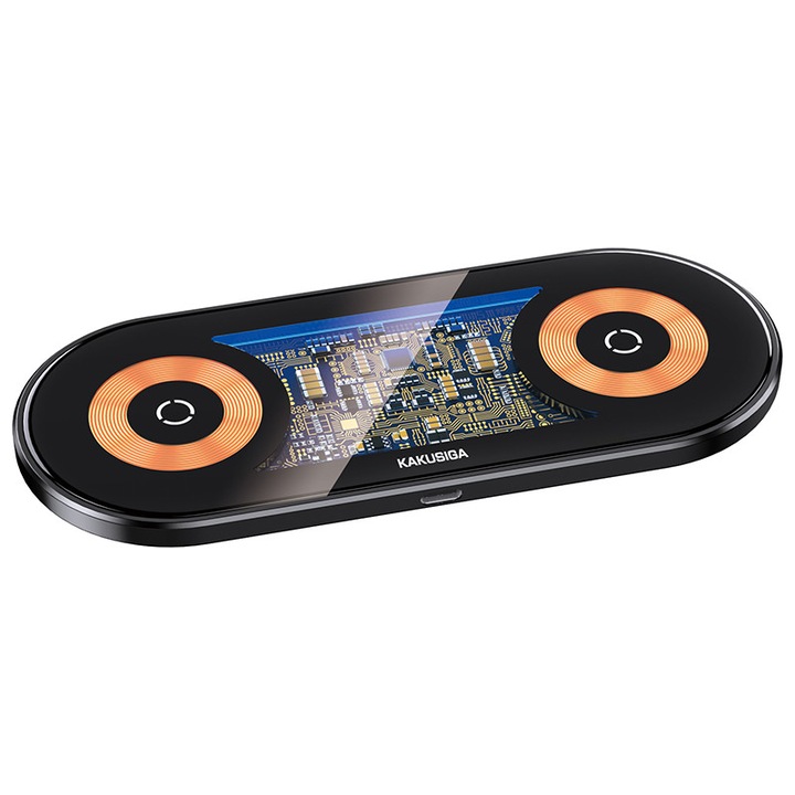 Incarcator Wireless KSC-1152, pentru Birou, Incarcare rapida 25W, Negru