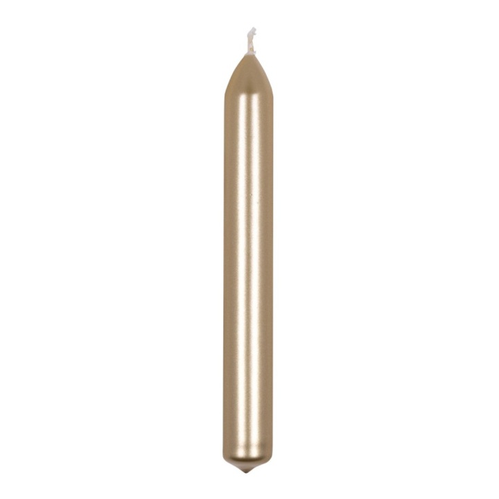 Lumanari Pentru Cina, Lacuite, 20 X 170mm, 10 Buc/set, Donau Home - Aurii