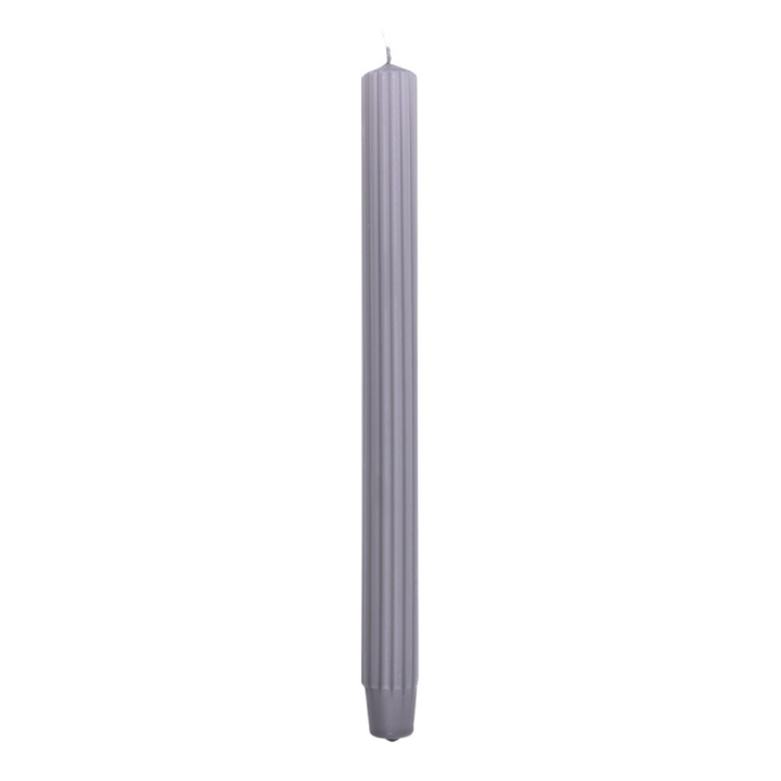 Lumanari Cu Dungi, Pentru Cina, 25 X 300mm, 4 Buc/set, Donau Home - Gri