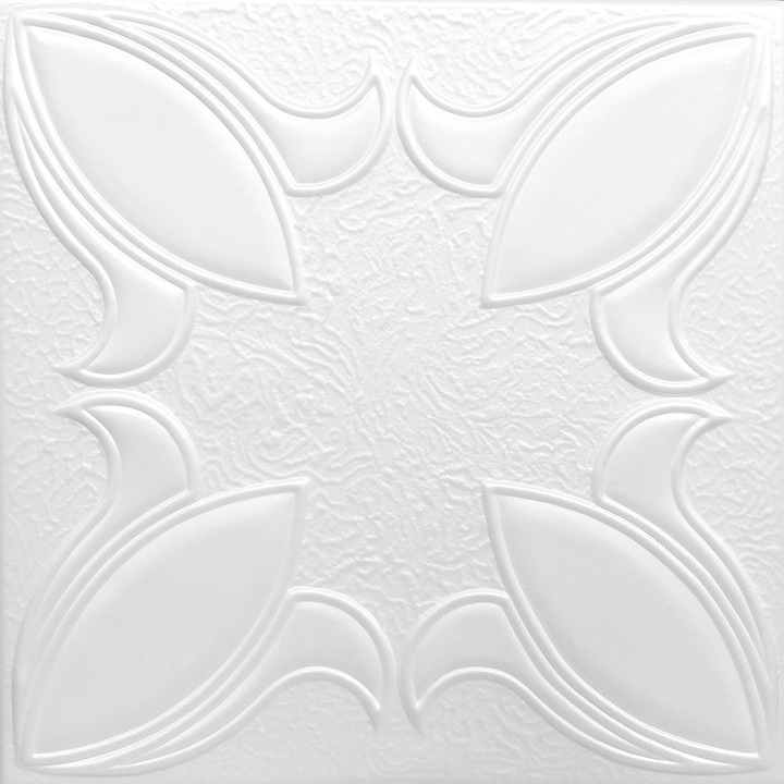 Декоративен окачен таван 0857 Бял, 500 x 500 мм