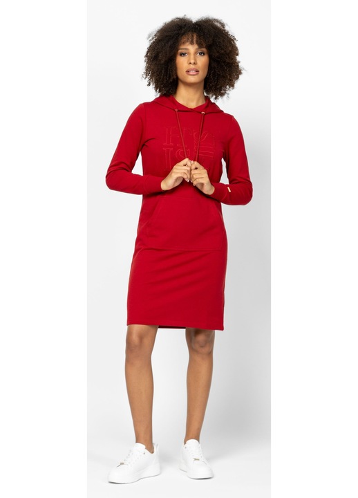 Rochie Heavy Tools VALENCIA RUBY cu glugă, buzunare, piros, mărimea S