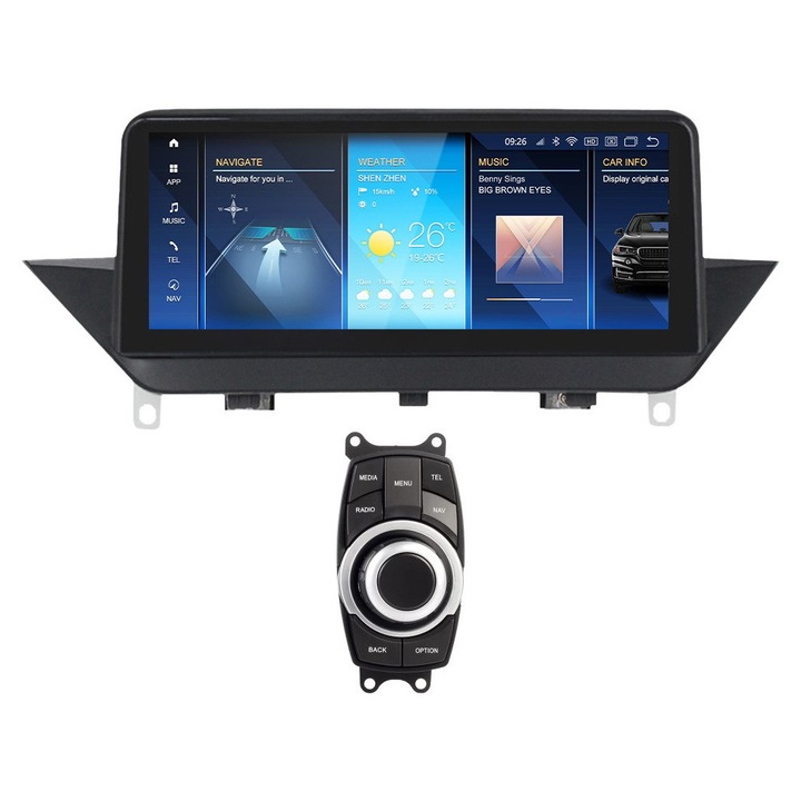 Navigatie BMW X1 E84 (2009 - 2014 ), Android 14, 6 GB RAM + 64 GB ROM, Internet, 4G, Aplicatii, Waze, Wi Fi, Usb, Bluetooth, Mirrorlink