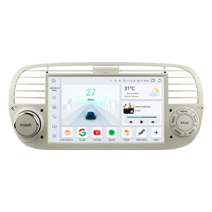 Navigatie Fiat 500 2007-2015 7 inch 2GB 64GB 4 Core