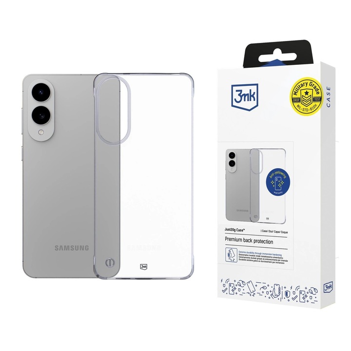 3mk Just20g tok, kompatibilis a Samsung Galaxy S25 Edge készülékkel, átlátszó