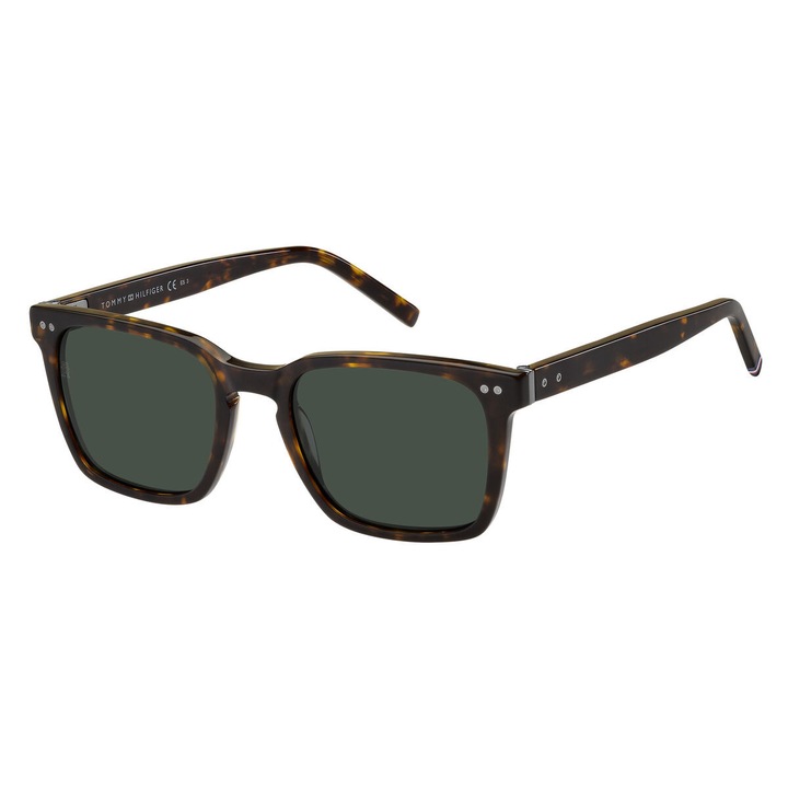 Ochelari de Soare Barbati Tommy Hilfiger TH-1971-S-086, Lentile Ø53 mm, UV400, Maro/Verde