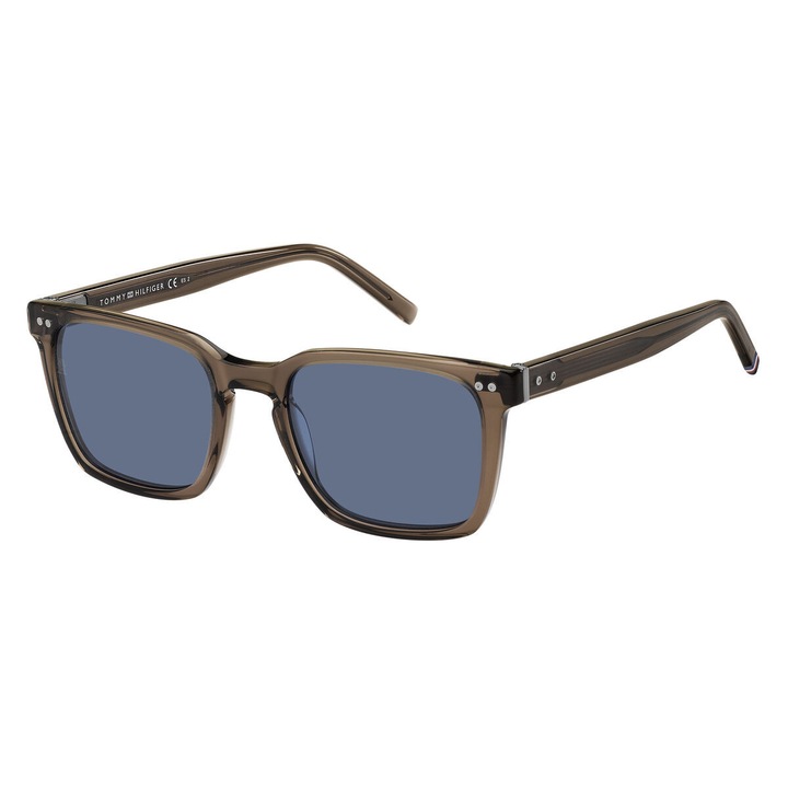 Ochelari de Soare Barbati Tommy Hilfiger TH-1971-S-09Q, Lentile Ø53 mm, UV400, Maro/Albastru