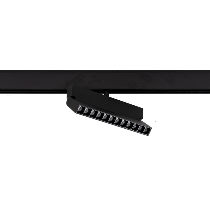 Spot reflector LED, 12W Magnetic Norman Roto, negru, 8.5x2.2x22cm, Italux