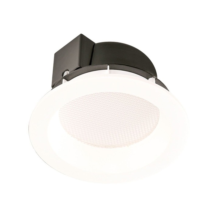 Spot LED incastrat 10W IP54 Damien, Italux, alb, 11x5.5cm