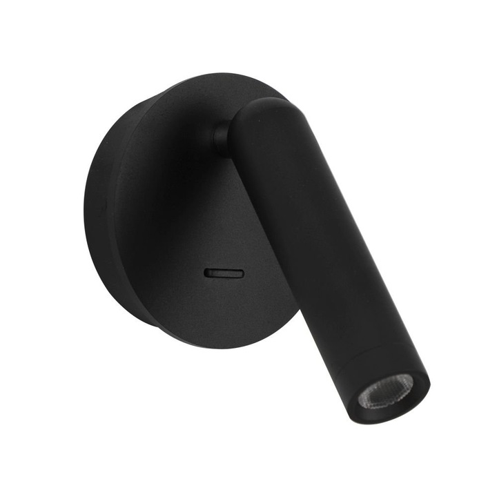 Aplica LED 2,5W, negru, 13x12cm, cu reflector si intrerupator