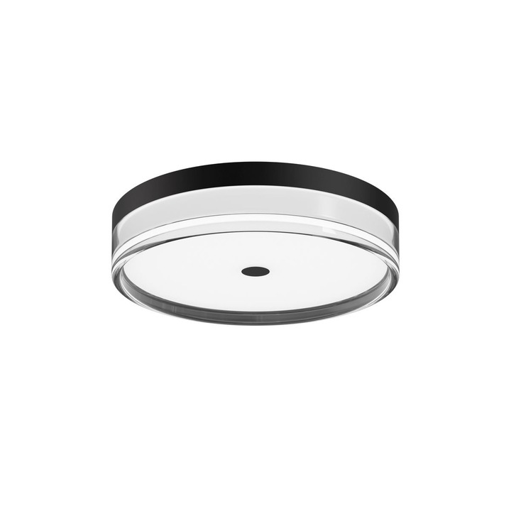 LED fali lámpa 24W, 30x7cm, fekete, 2640 lumen, Italux