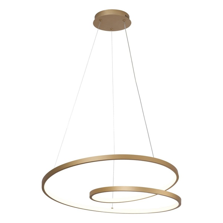 Lampa suspendata LED 40W REINA, auriu, 2600 LM, dimensiune ajustabila