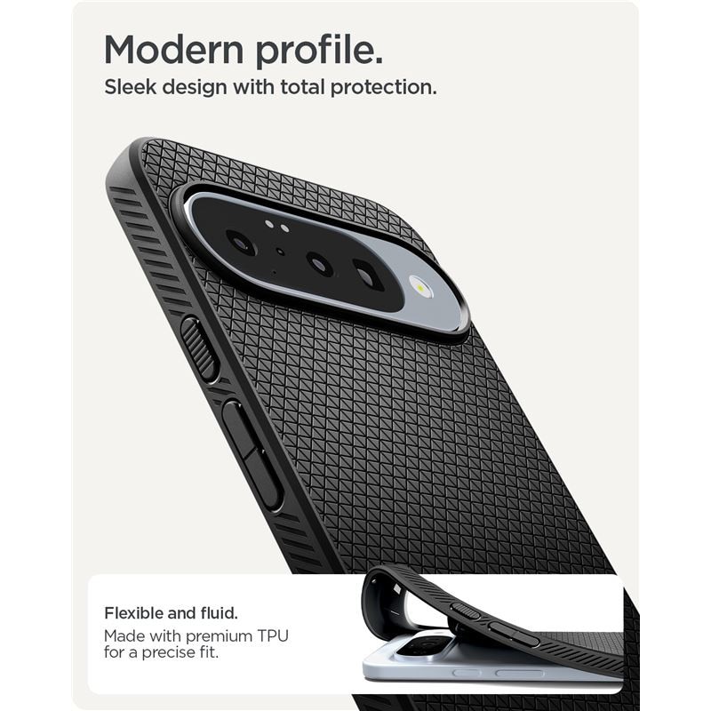 Carcasa Spigen Liquid Air compatibila cu Google Pixel 10/10 Pro, Matte Black