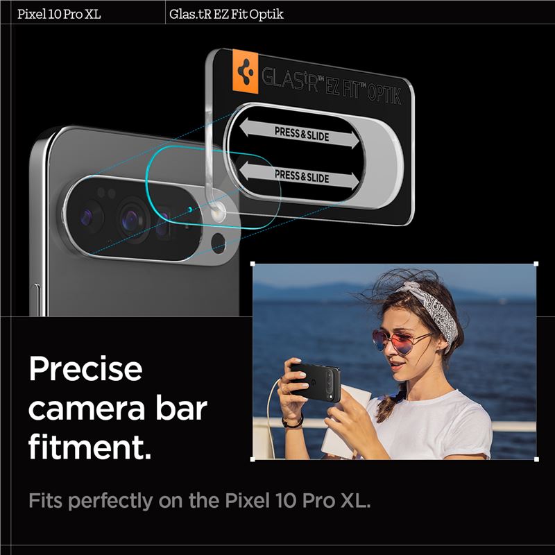 Set 2 folii sticla Spigen Glass tR EZ Fit Optik Pro, Sistem Montare, compatibila cu Google Pixel 10 Pro XL, Transparent
