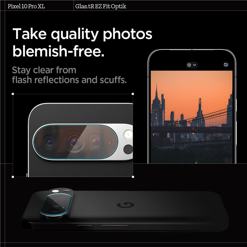 Set 2 folii sticla Spigen Glass tR EZ Fit Optik Pro, Sistem Montare, compatibila cu Google Pixel 10 Pro XL, Transparent