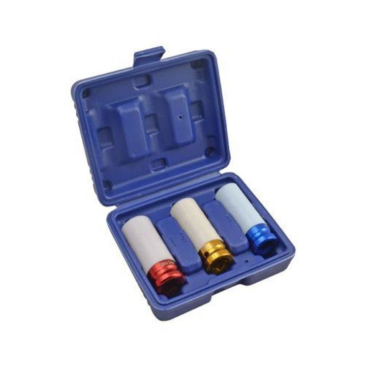 Комплект от 3 ударни гаечни ключове MAGNETI MARELLI 007936331030, 1/2-инчов квадратен привод, размери 17/19/21 мм, за алуминиеви джанти