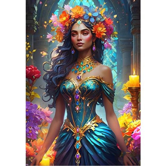 Puzzle Bluebird 1000 piese - Zeița Florilor (91047) - eMAG.ro
