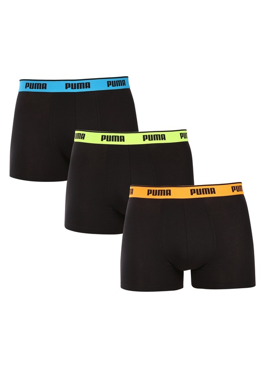 Set 3 boxeri barbati 701234187, Puma, Negru, Bumbac