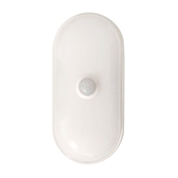 Aplica LED Integrat Exterior Cu Senzor Klaus KE10205S, 16W, 1600lm, 6500K, IP65, 215x115x65mm, PP+PP, AC 100-265V