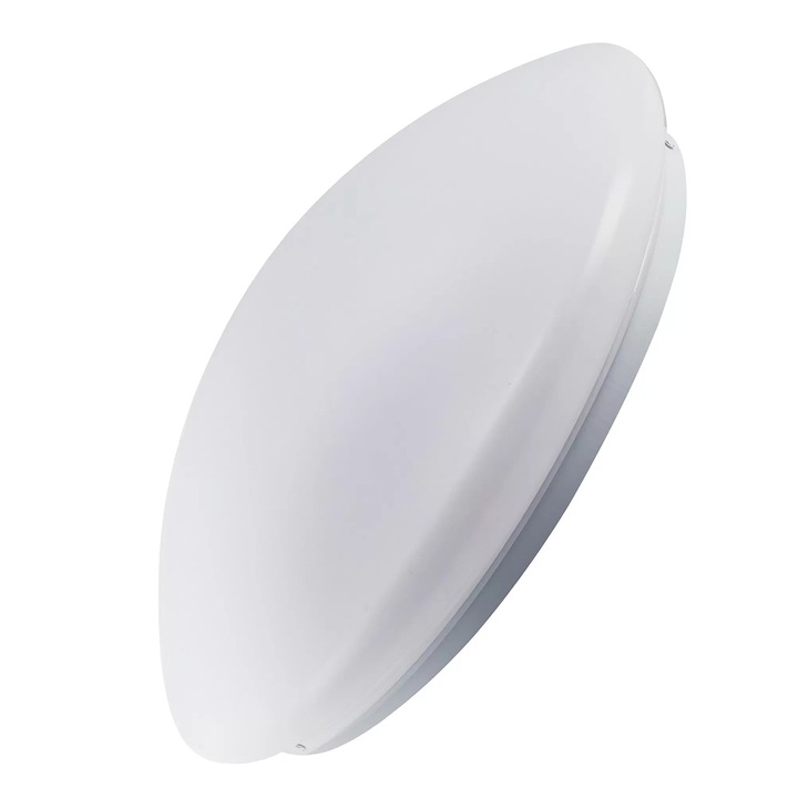 Beltéri LED mennyezeti lámpa Klaus KE36412, 18W, 1620lm, 4000K, Ø280x100mm, IP20, AC 85-265V, PVC+Vas