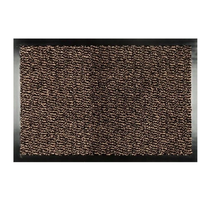 Входна изтривалка Krystynka, полипропилен, тъмнокафява, 60x80 см, нехлъзгава, лесна за поддръжка