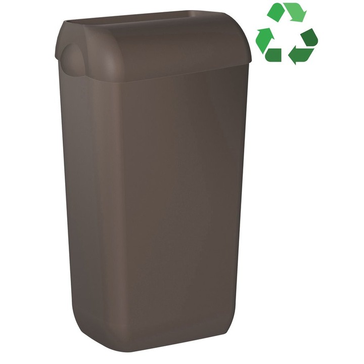 Cos de gunoi MARPLAST ECOLORED, 23l, brown, 335x545x225mm, montare pe perete