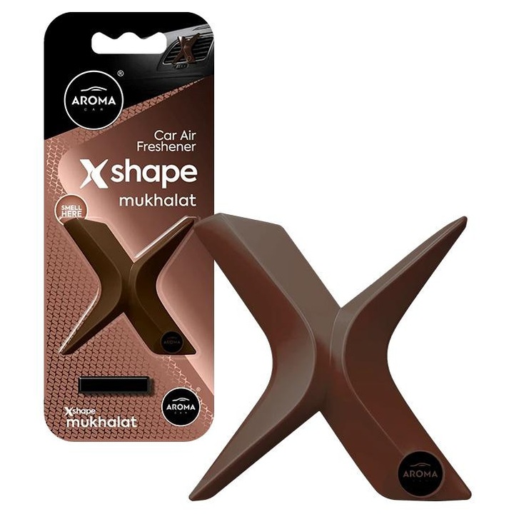 Odorizant auto solid MTM Aroma Car X Shape, 8g, parfum Mukhalat, cod 10895