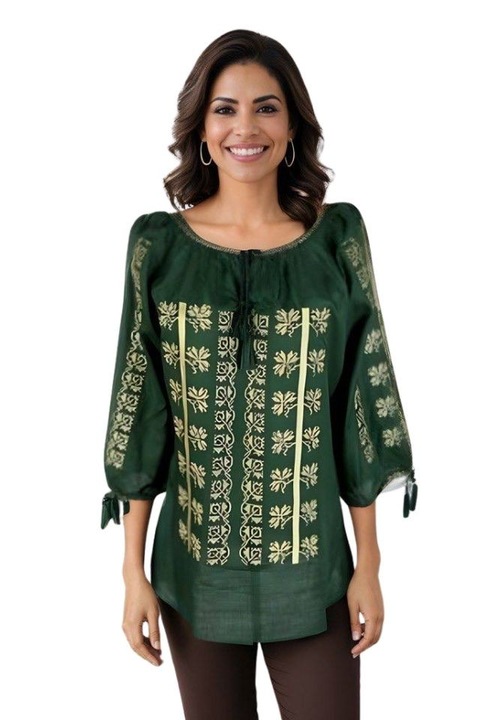 Bluza dama RS25, Verde/Bej