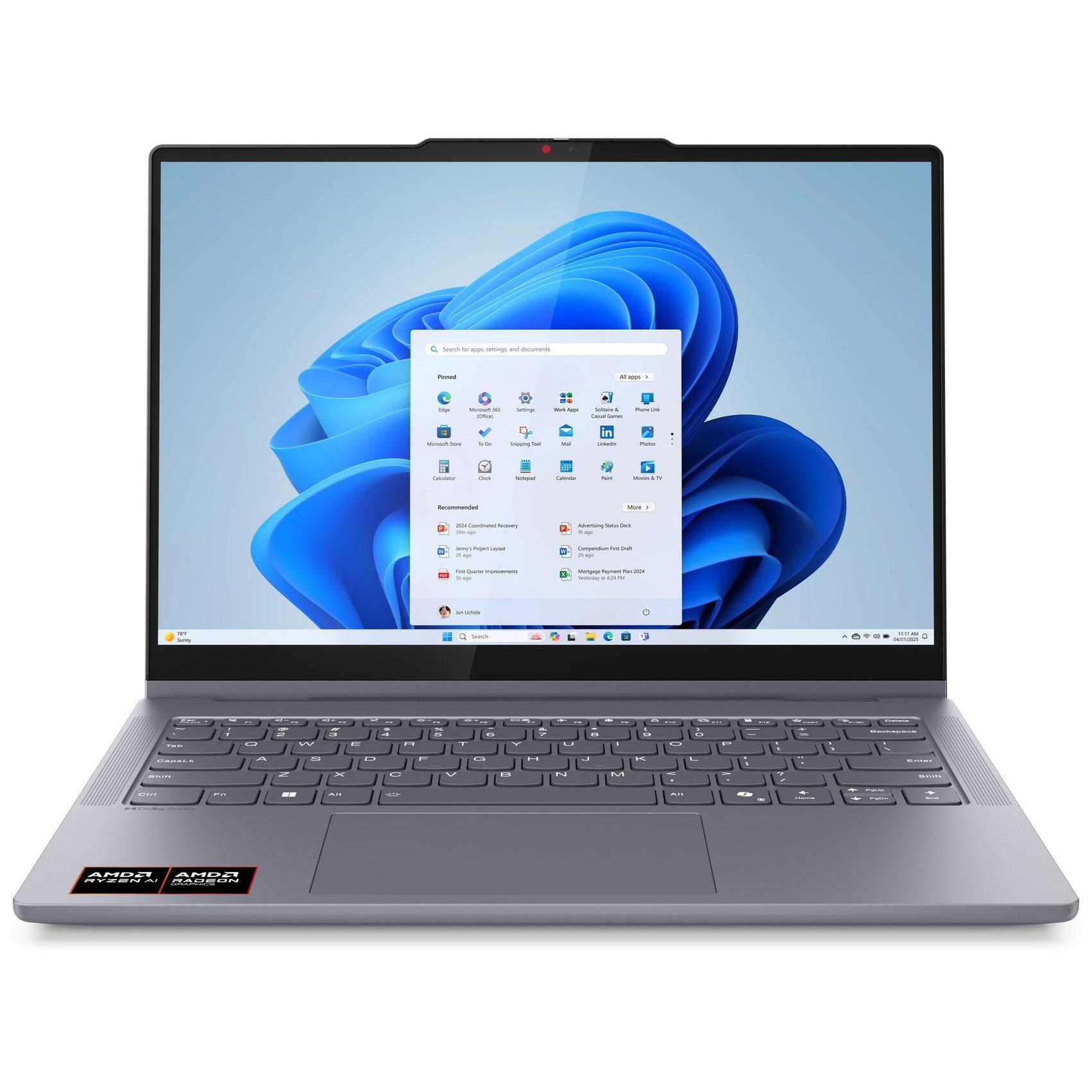 Laptop Lenovo IdeaPad 5 2-in-1 14AKP10, 83KT001ABM, 14", AMD Ryzen AI 5 340 (6-core), AMD Radeon 840M Graphics, 16GB 7500MHz LPDDR5x, Gri