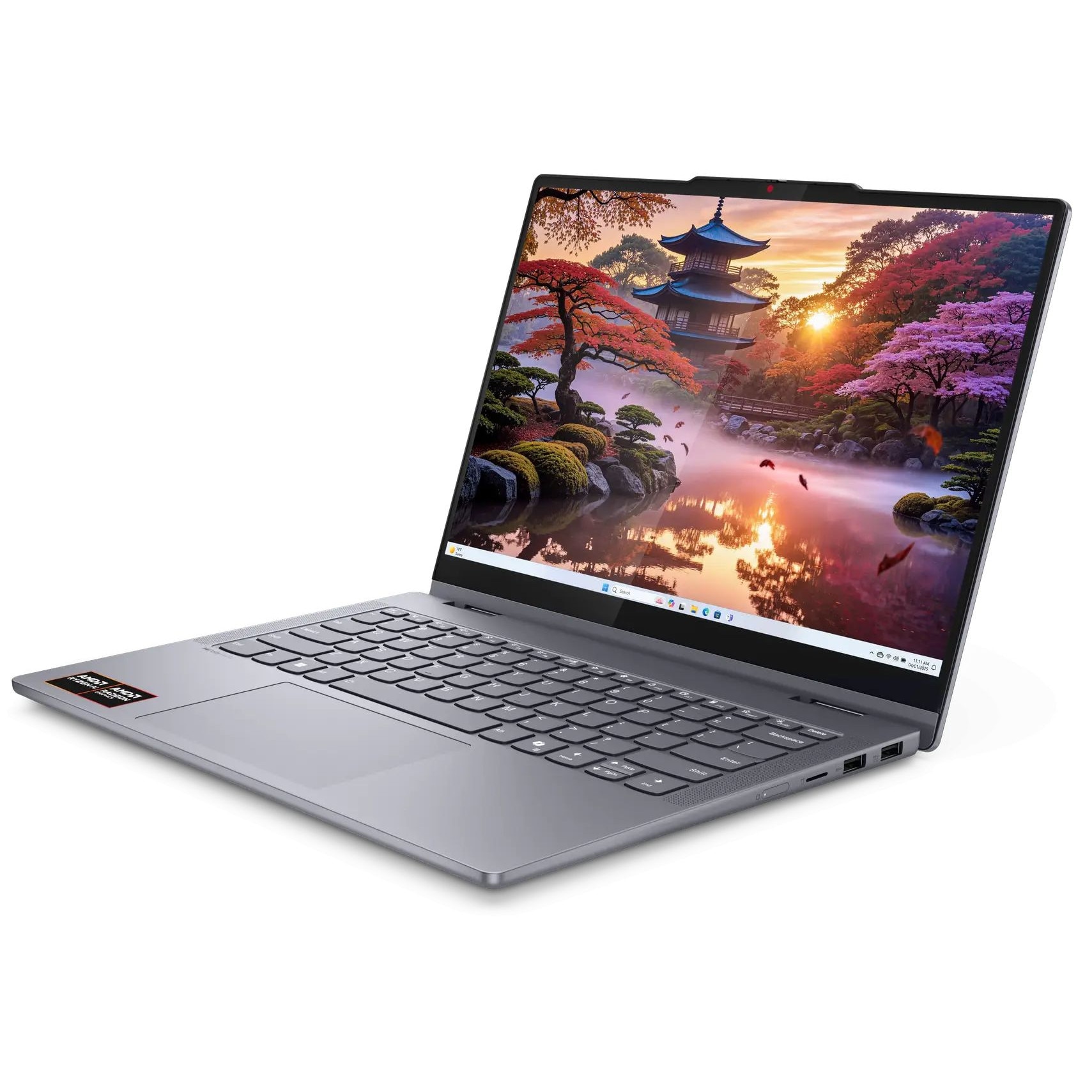 Laptop Lenovo IdeaPad 5 2-in-1 14AKP10, 83KT001ABM, 14", AMD Ryzen AI 5 340 (6-core), AMD Radeon 840M Graphics, 16GB 7500MHz LPDDR5x, Gri