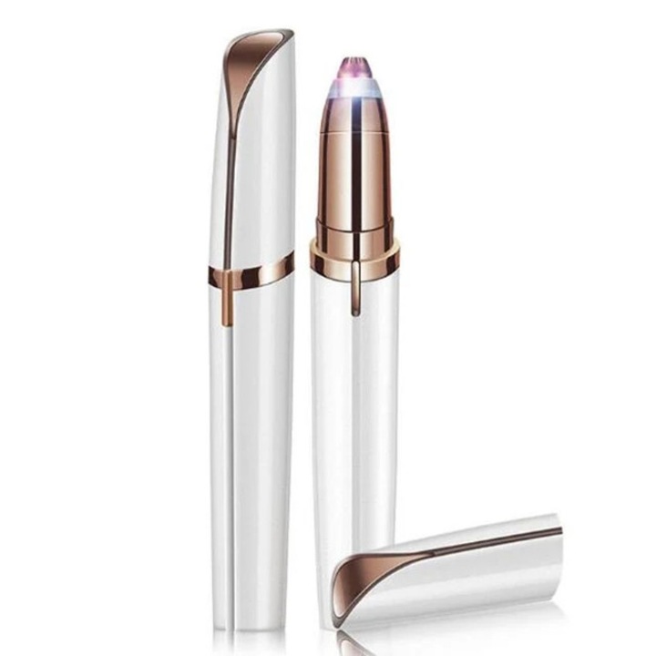 Epilator pentru fata, cu LED, 13x1.6 cm, alb