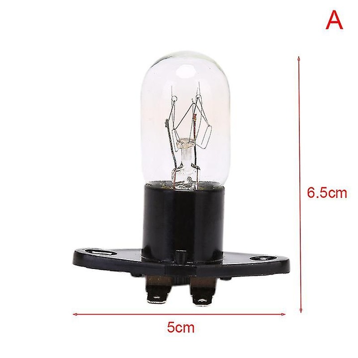Lampa cuptor cu microunde, 20W, neagra si transparenta, dimensiune standard, set 1 bucata