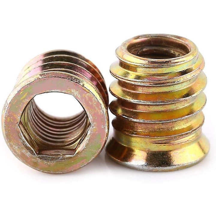 Piulite filetate pentru mobilier, 20 buc, carbon zincat, M8x15mm