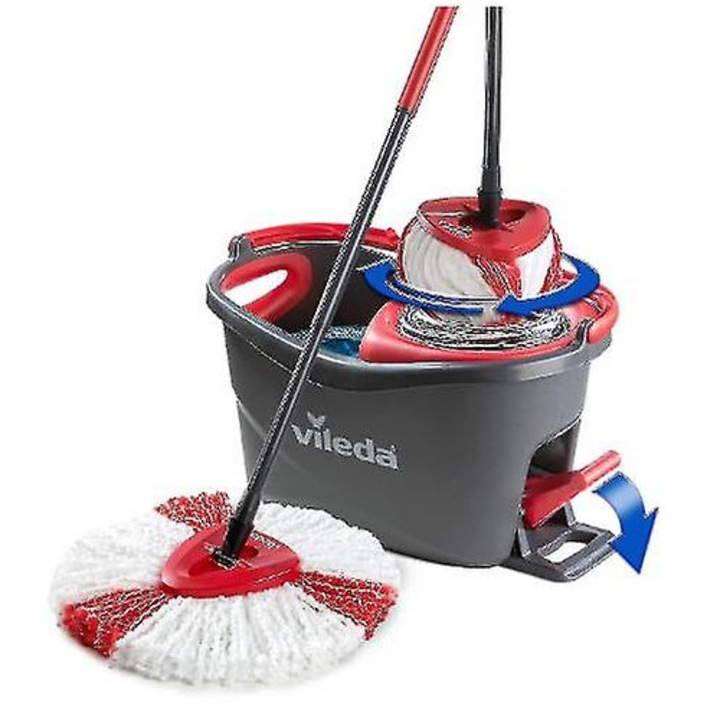 Set accesorii mop microfibra, 1/3/4/6 bucati, rosu