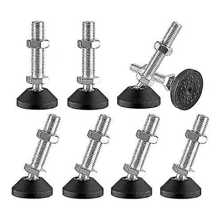 Picioare de nivelare M8, 8 buc, 40 mm, capacitate 400 kg, din inox, plastic, ajustabile