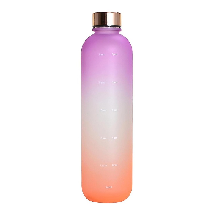 Спортна бутилка 1000мл, многоцветна, 7.6x28см