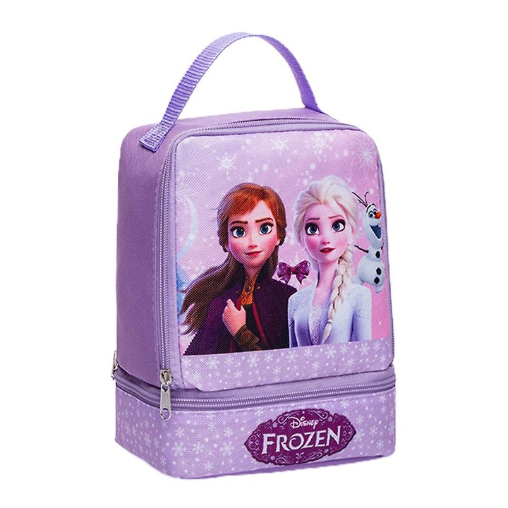 Geanta pentru copii, Frozen Princess, 25x13x19cm, Panza Oxford, mov