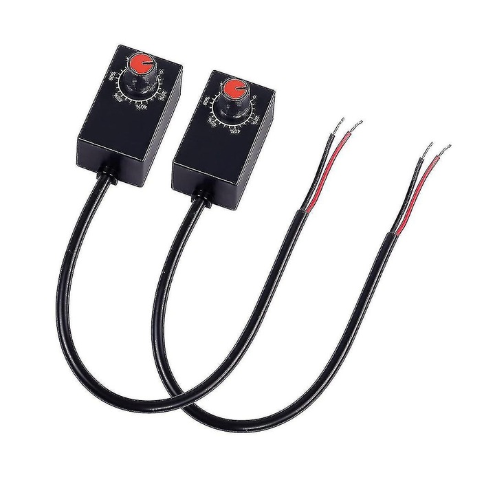 Контролер с димируем бутон, LED 0-10V, 2 бр., черен, ABS