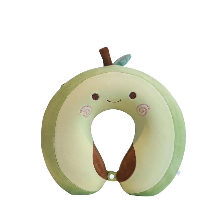 Memóriahabos utazópárna, ergonomikus kialakítás, mosható, többszínű, 30x25cm