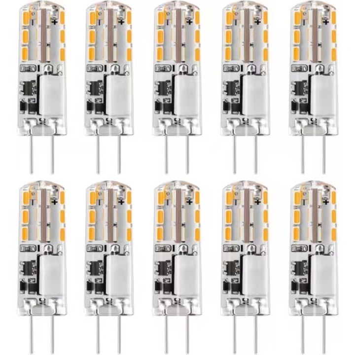 Set 10 becuri LED G4 12V AC/DC, lumina calda 3000K, 2W, dimabile
