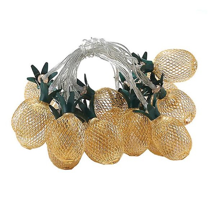 Set de luminite decorative cu LED, 2M, forma de ananas, 2 bucati, interior/exterior, alimentare cu baterii