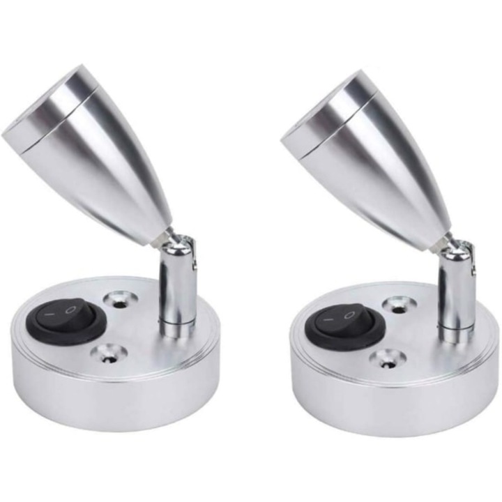 Veioza LED 12V, design clasic, lumina naturala 6000K, 3W, pentru vehicule DC