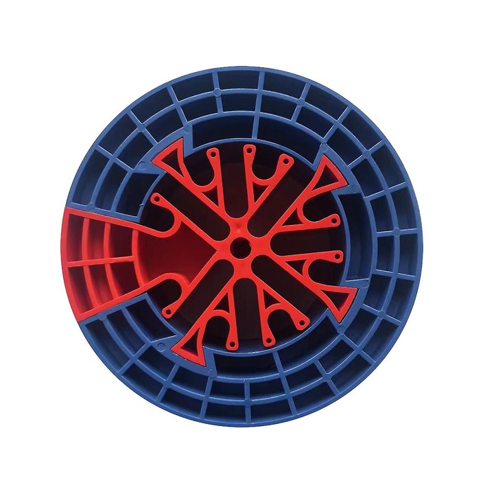 Organizator pentru cabluri, 12x12x4cm, albastru, rosu