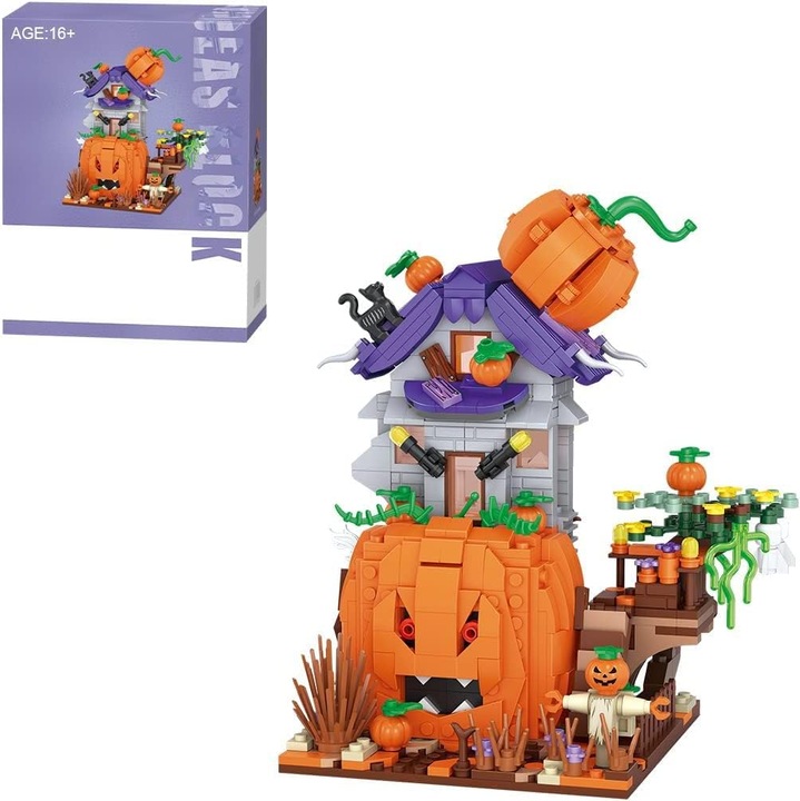 Set de constructie Pumpkin House, 762 piese, 2 figurine, multicolor